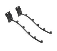 NOLITOY 2pcs Flute Groove Hanging Racks Iron Wall Mount Holders for Flute Display and Interior Decor Easy to Install Black Display Rack for Home Or Studio