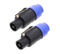 NOLITOY 2pcs Four-core Professional Plastic Speaker Audio Plugs High Temperature Resistant Audio Connectors for Studio Ktv Bar Equipment Wiring