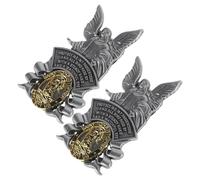 NOLITOY 2pcs Guardian Angel Car Visor Clips Inspirational Drive Safe Charm Front Side Sun Visor Medal Accessories New Cars Teen Drivers Spiritual Travel Blessing
