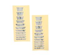 NOLITOY 2pcs Guitar Inlay Fretboard Stickers Scale Decorative for Electric Acoustic Bass Beginner Practice Learning Chords Music Accessory