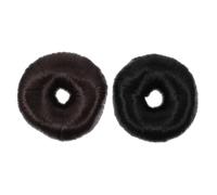 NOLITOY 2pcs Hair Bun Shaper Hair Doughnut Shaper for Plastic Resin Material Add Volume and Fullness Assorted Colour