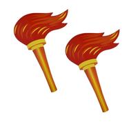 NOLITOY 2pcs Handheld Torch Props Lightweight Paperboard Felt Sports Performance Simulation Torches for Themed Events and Competitions