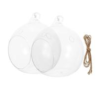 NOLITOY 2pcs Hanging Glass Globe Terrarium for Indoor Succulents and Air Plants 10cm Desktop Micro Landscape Planter Easy-to-hang Design