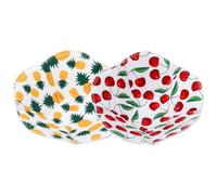 NOLITOY 2pcs Heat-resistant Microwave Bowl Holders Cotton-blend Insulated Plate Huggers with Fruit Patterns Anti-scald Kitchen Tool for Safe Handling of Hot Bowls and Plates