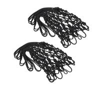 NOLITOY 2pcs Heavy Duty Basketball Net Standard Outdoor Hoop Net UV Resistant Black Replacement for Backyard Playgrounds and School Courts