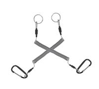 NOLITOY 2Pcs Heavy Duty Elastic Fishing Lanyard with Steel Wire and PVC Coiled Safety Tether for Outdoor Tools Retractable Protective Tool Lanyards for Pliers Kayaks Rods and Paddles