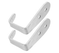 NOLITOY 2pcs Heavy Duty Stainless Steel Ladder Hooks for Bunk Bed Replacement 3mm Thick Steel Ladder Brackets for Home and Garage Storage