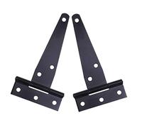 NOLITOY 2pcs Heavy Duty T Strap Hinges Black Painted Gate Shed Door Hardware with Rotation for Outdoor Fences Barns and DIY Projects
