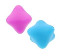 NOLITOY 2pcs Hexagonal Silicone Hand Training Balls for Finger Exercise Massage Natural Durable Material Enhance Grip Strength Muscle Home Therapy for Wrist Fingers Forearms Blue Purple