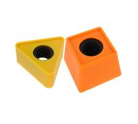 NOLITOY 2pcs Interview Microphone Flags Bright Yellow Orange Logo Station Role Playing Props for Confidence Building and Learning with Smooth Edges Safe Grip