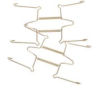 NOLITOY 2pcs Invisible Spring Plate Hangers U-Shaped Stainless Steel Decorative Dish Holders with Expandable for Secure Kitchen Wall Display No Drilling Required Space-Saving Design for