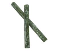 NOLITOY 2pcs Jade Rolling Pin Nonstick Natural Stone Dough Rollers for Kitchen Baking Dumpling Wrappers Pizza Cookies Ergonomic Grip Multifunctional Rolling Sticks