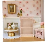 NOLITOY 2pcs Japanese Style Miniature Dollhouse Cabinet Wooden Wall Mounted Storage Shelf with Retro Design Functional Hanging Organizer for Dollhouse Kitchen and Living Decor