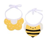 NOLITOY 2pcs Knitted Flower and Bee Style Pet Scarfs for Dogs, Adjustable Comfortable Fit Polyester and Woolen Yarn Bandanas, for Themed Parties and Photo Props