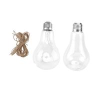 NOLITOY 2pcs Light Bulb Shaped Hydroponic Vase Creative Glass Terrarium for Succulents Home Decor Desktop Flower Container