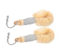 NOLITOY 2pcs Long Handle Sisal Shower Brush for Bathing and Dry Skin Exfoliating with Ergonomic Grip Deep Cleansing Back Scrubber for Reach Areas with Natural Fibers