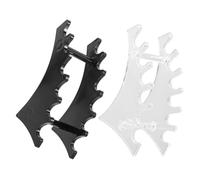 NOLITOY 2pcs Makeup Brush Drying Holder Horizontal Slot Organizer Stand for Paintbrushes and Pens Portable Sturdy Plastic Cosmetic Brush Rack with Transparent and