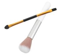 NOLITOY 2pcs Makeup Brush for Women Double-ended Cosmetic Highlighter Eye Shadow Brush with Plastic and Wool Material Easy to Operate Practical for Professional Beauty Salon Store