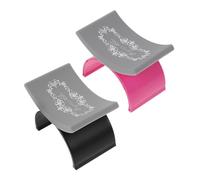 NOLITOY 2pcs Manicure Arm Rest Nail Tool Soft Silicone Hand Pillow Portable Detachable Nail Art Hand Support for Professional Tech Salon Use (pink Black)