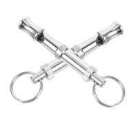 NOLITOY 2pcs Metal Dog Whistles High-pitched Sound Training Whistle for Dogs Pet Accessory Silver for Puppy Training