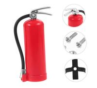 NOLITOY 2pcs Mini Fire Extinguisher Models Scale Iron Dollhouse Accessories Sturdy Realistic Playing House Decor for Rc Cars and DIY Miniature Scenes