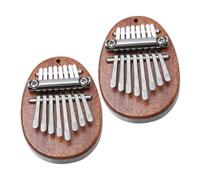 NOLITOY 2pcs Mini Thumb Piano Kalimba Keys Portable Solid Wood Musical Instrument African Finger Piano for Beginners and Music Lovers