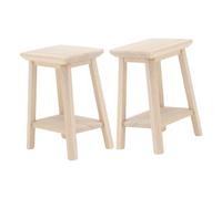 NOLITOY 2pcs Miniature Stool Model for Doll House Decor Compact Flowerpot Display Stools for Tiny Furniture and Miniature Garden Display