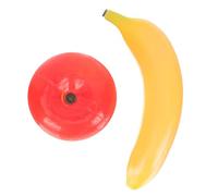 NOLITOY 2pcs Musical Fruit Shakers Maraca Percussion Instruments Apple Banana Set for Early Learning and Sensory Play