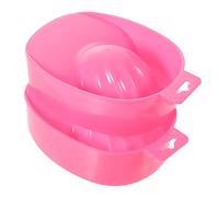 NOLITOY 2pcs Nail Soak Bowls for Manicure Hand Soaking Trays Pink for Nail Art and Polish Removal Exfoliating Hand Care Spa Experience