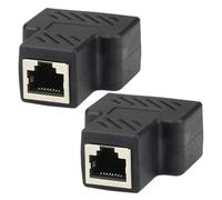 NOLITOY 2pcs Network Cable Connector Splitter Adapter for Household Network Practical Connector for Internet Cable Splitting
