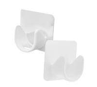 NOLITOY 2pcs No Drilling Adhesive Curtain Rod Hooks Self-Adhesive Shower Rod Holders Paste Area Easy Install for Safe Bathroom Use