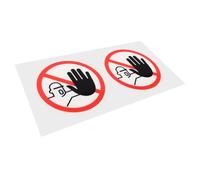 NOLITOY 2Pcs No Touch Sign Stickers Self Adhesive Warning Labels for Dangerous Equipment Safety Tear-resistant Material Easy to Apply Warning Sign for Factories and Industrial Use