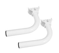 NOLITOY 2pcs Outdoor Antenna Wall Mount Bracket with Pole Clamp, Weatherproof Wireless Bridge Extension Pole for Security Camera Roof and Outdoor Surveillance