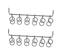 NOLITOY 2pcs Pegboard Screwdriver Racks Multi-ring Utility Holders Easy Installation Sturdy Iron Tool Storage for Garage Workshop Home Office and Retail Organization