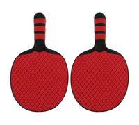 NOLITOY 2pcs Penhold Table Tennis Paddle Set for Beginners, Red Rubber Surface with Non-slip Handle, High Control Rackets for Home Practice and Outdoor Ping Pong Games