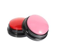NOLITOY 2pcs Pet Recordable Talking Buttons for Dogs and Cats, Interactive Plastic Sound Buttons with Voice Recording, Training Communication Aid for Pet Behavior and Feeding
