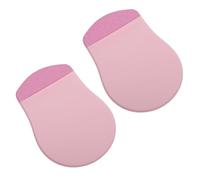 NOLITOY 2pcs Pink Stick-on Mouse Holder Sleeve for Laptop Wireless Mouse Storage Case with Self-adhesive Stretch Fabric Cover for Office, School, and Travel