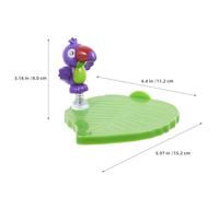 NOLITOY 2pcs Plastic Bird Perch Platforms with Tree Leaf Design for Small Parakeets and Cockatiels Easy-clean Grinding Perch Stands for Hygienic Cage Rest Areas and Play Stands