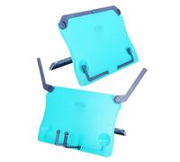 NOLITOY 2pcs Portable Adjustable Abs Desk Book Stand for Foldable Lightweight Reading Rest with Page Holder Ergonomic Music Score and Textbook Holder for School and Home Use Blue