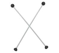 NOLITOY 2pcs Portable Double-head Marimba Drumsticks with Heads for Xylophone Glockenspiel Bells Balanced Soft Sound Percussion Mallets for Adults and Musical Instruments