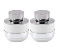 NOLITOY 2pcs Portable Loose Powder Container Plastic Makeup Case for Pearl Powder and Loose Easy to Carry Compact White Storage Box Suitable for Daily Use and Travel