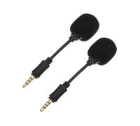 NOLITOY 2PCS Portable Mini Noise-canceling Microphones for Live Singing and Recording High Sensitivity Clip Mics with Wide Frequency Response for Phone and Computer Use Compact Design for