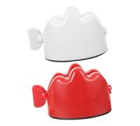 NOLITOY 2pcs Portable Toothpaste Squeezer Clip Manual Multipurpose Tube Dispenser for Travel Compact Design with White and Red Colors Efficient and Practical Toothpaste Extruder for All