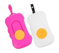 NOLITOY 2pcs Portable Wipes Box Refillable Storage Case with Silicone Button Dispenser Lightweight Travel Holder for Outdoor Use Crib Stroller Dining Table and Yellow