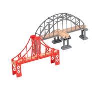 NOLITOY 2pcs Railway Bridge Train Accessories Smooth Surface Easy Assembly Pretend Train Bridge Model for Building Educational Play