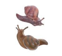 NOLITOY 2pcs Realistic Snail Model Figurines Plastic Animal Figures for Educational Play and Garden Decoration Lifelike Fake Snail for Early Learning and Scene Adornment