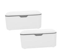 NOLITOY 2pcs Refillable Wipe Holders with Dustproof Lid Reusable Wipes Storage Boxes for Bathroom and Travel Dry and Wet Tissue Dispensers Grey Container for Home and Office Organization