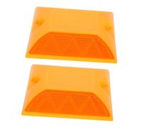 NOLITOY 2pcs Reflective Road Pavement Markers Durable Aluminum Driveway Reflectors Weather Resistant for Outdoor Sports Fields Traffic Control Safety