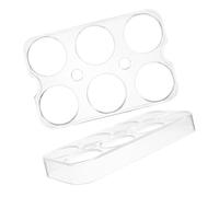 NOLITOY 2pcs Refrigerator Egg Holder Trays Set 6-cup and 8-cup Egg Storage Containers for Fridge Door Organizers for Kitchen and Camping Use