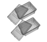 NOLITOY 2pcs Reptile Feeding Box Terrarium for Small Pets Spiders Geckos Corn Snakes with Secure Habitat Enclosure for Breeding and Animal Care